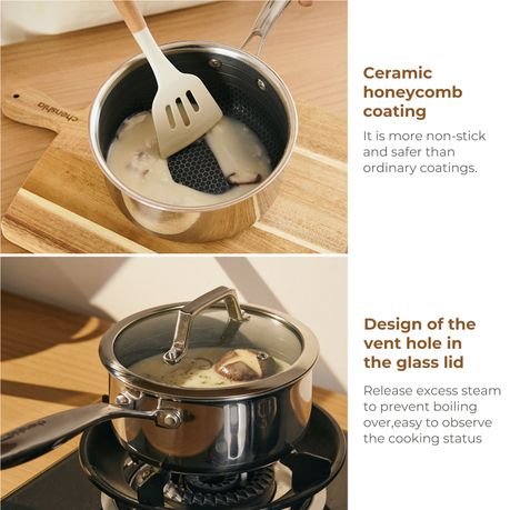 2.1L Ceramic Non-Stick Saucepan