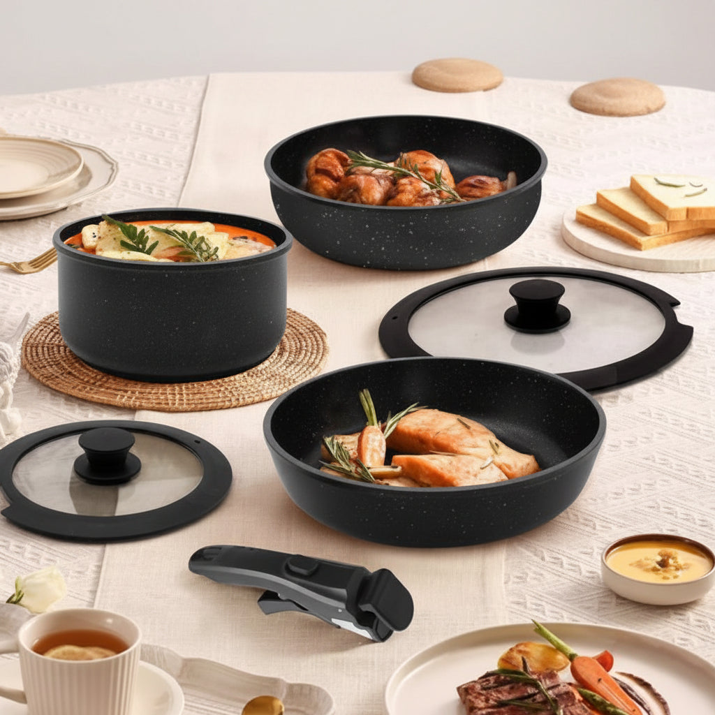 17Pc Aluminium Non-Stick Cookware Set