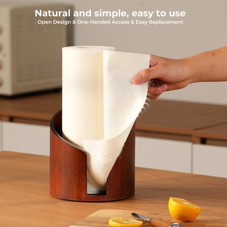 Freestanding Wooden Paper Towel Holder