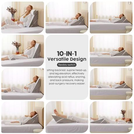 3-Piece Memory Foam Wedge Pillow Set