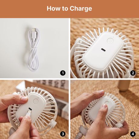 Chenshia 3 Speed Rechargeable Portable Desk & Stroller Fan Flexible Octopus