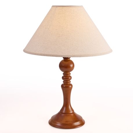 Wooden Bedside Lamp Pack with Lamp Shade