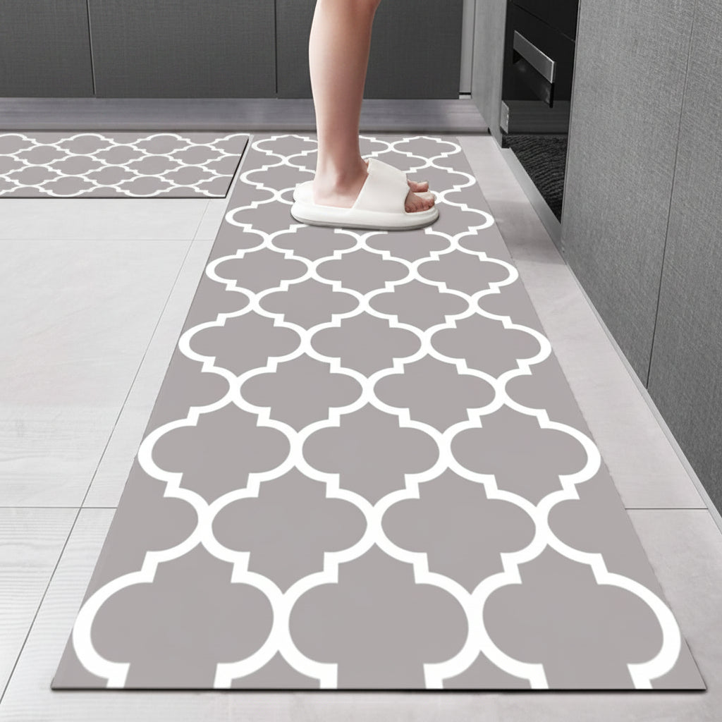 2-Piece Non-Slip Super Absorbent Mat Set - Grey