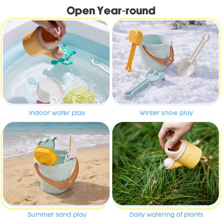 9Pc Kids Beach Toy Bucket Set