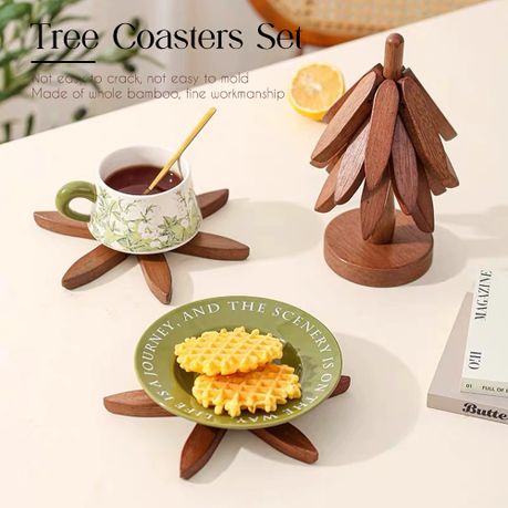 Beech Wood Trivets - 4 Pack