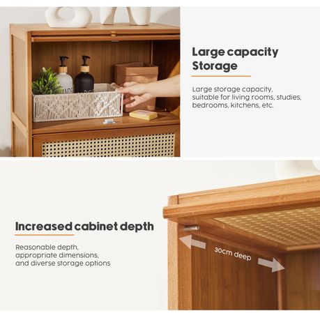 4-Tier Bamboo Storage Cabinet