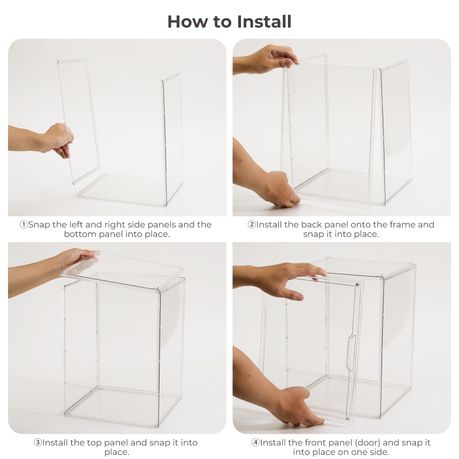 Acrylic Collectible Display Case with Magnetic Door| 2-Pack