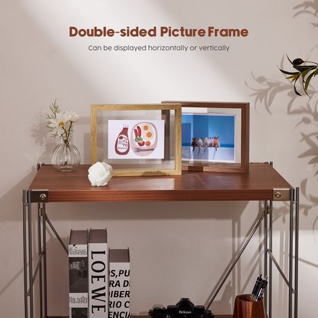2pc Wooden Floating Picture Frames