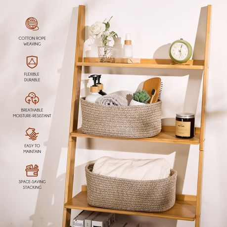 Chenshia 5-Piece Cotton Woven Storage Organiser Bins