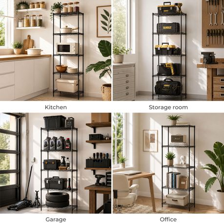 5-Tier Adjustable Steel Storage Rack