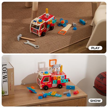 Montessori Wooden Toolbox Toy Set - Learning Toy Ages 3-4+