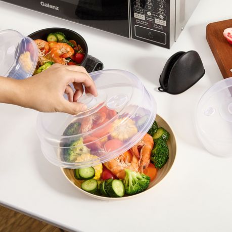Chenshia 4-Piece Anti-Splash Microwave Cover Set with Oven Glove