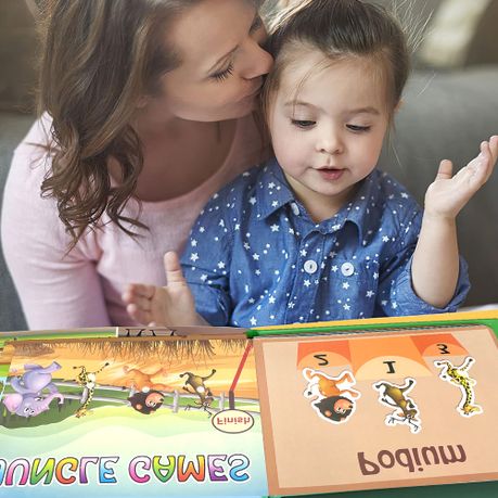 Kiddies Montessori Picture & Puzzle Stickers Quiet Book Animals