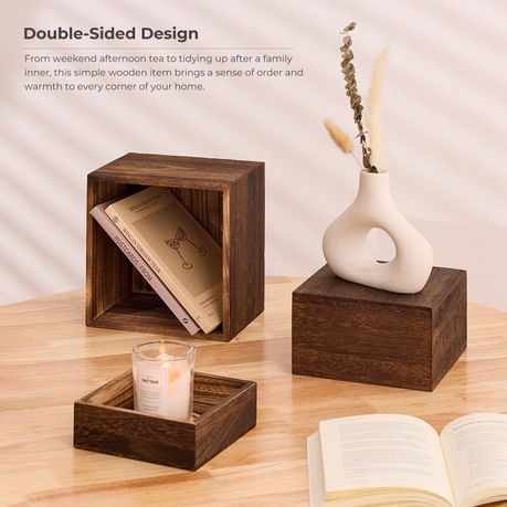 Wooden Dessert Display Riser Set | 3 Sizes (3 Pack)