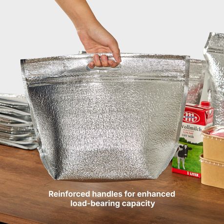 42x31cm Insulated Aluminium Foil Storage Bags - 30 Pack