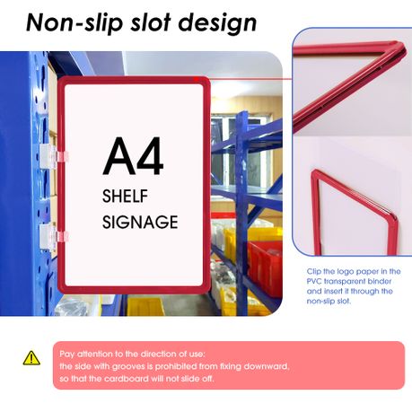 Chenshia A4 Warehouse Magnetic Sign Holder Double Sided Display Frame