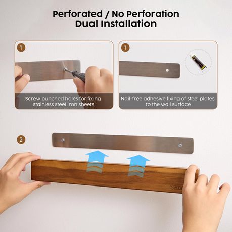 Acacia Wood Magnetic Knife Holder