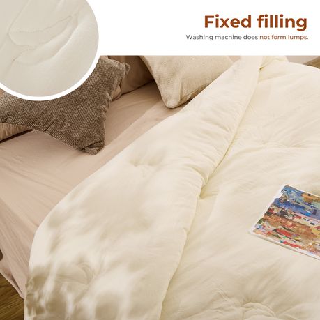 Queen Soybean Fiber Duvet 100% Washed Cotton Heavy Winter Blanket