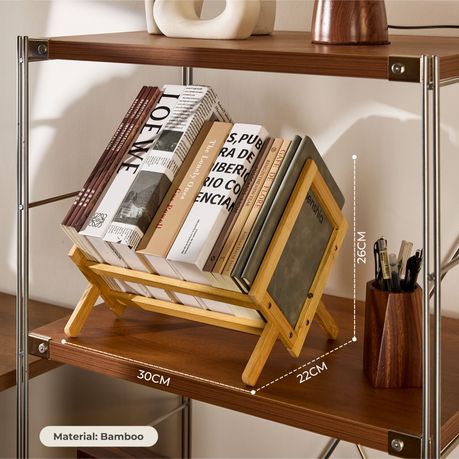 Bamboo Desktop Bookshelf Organiser