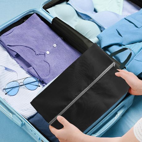 4Pcs Portable Multi-Use Shoe Travel Bag Set - Black