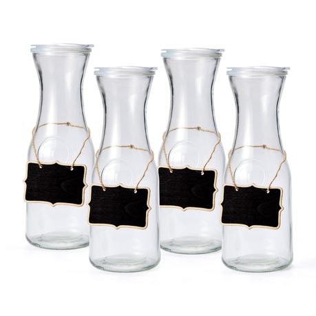 1L Glass Carafe Set - 4 Pack