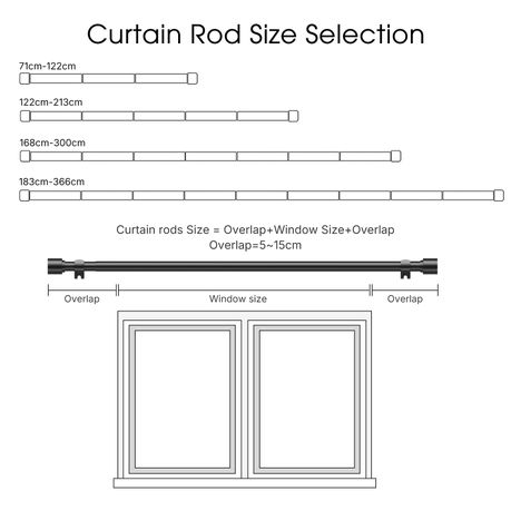 Heavy Duty Steel Curtain Rod
