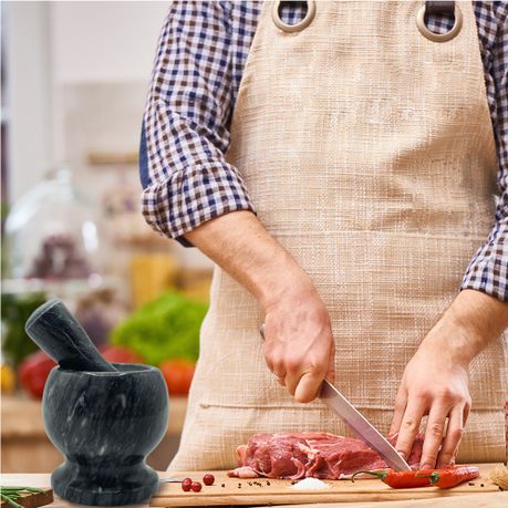 Natural Marble Mortar & Pestle