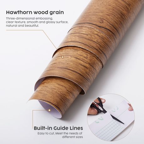 Wood Grain Vinyl Wallpaper Rolls (2-Roll Pack)