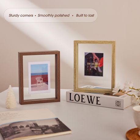 2pc Wooden Floating Picture Frames