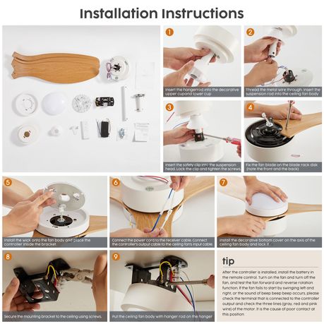 52' LED Ceiling Fan Smart Remote