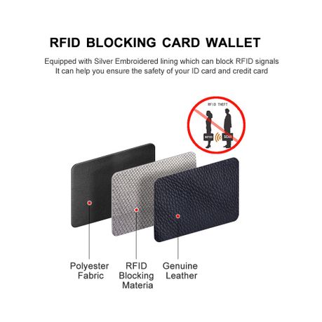 Faux Leather Wallet Unisex RFID Blocking Travel Card Holder - 12-Slot
