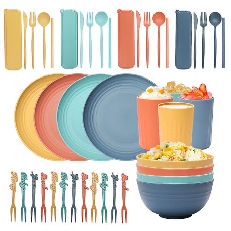 Wheat Straw Dinnerware Kit