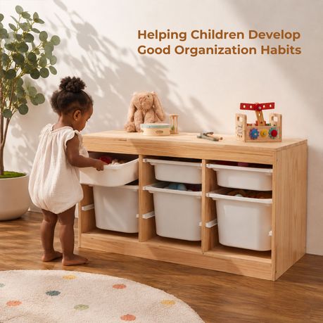 Kids Toy Organiser with 6 Storage Bins