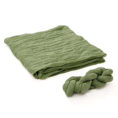 Green Cheesecloth Table Runner (2 Piece)