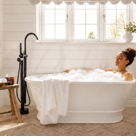 Freestanding Bath Mixer & Handheld Shower