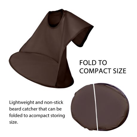 Beard Bib Apron with Shoulder Coverage - Brown