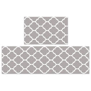 Grey Non-Slip Absorbent Floor Mat Set - 50x80cm & 50x160cm Runner