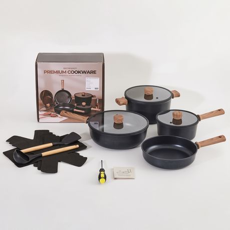 Chenshia 13pc Titanium Coating Non-Stick Cookware Utensil Set Gas Induction