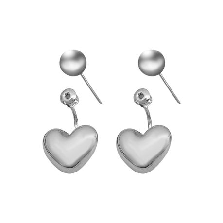 Silver Hypoallergenic Heart Stud Earrings