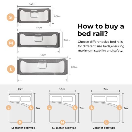 Baby Safety Bed Rail - 195x66cm