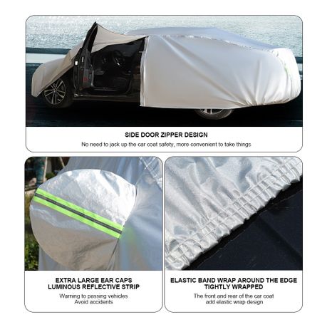 Heavy Duty Weatherproof Car Cover - Silver