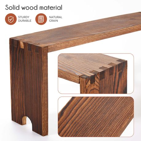 Solid Wood Display Risers 4Pc Retail Showcase Shelf Stand