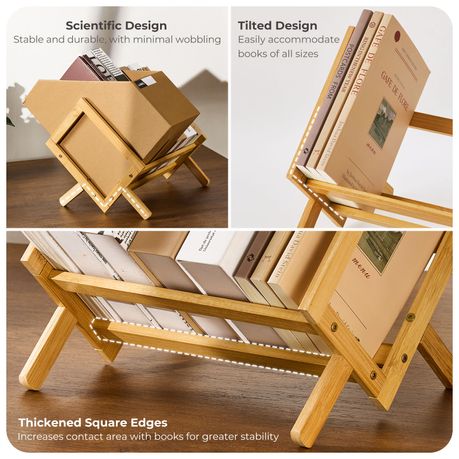 Bamboo Desktop Bookshelf Organiser
