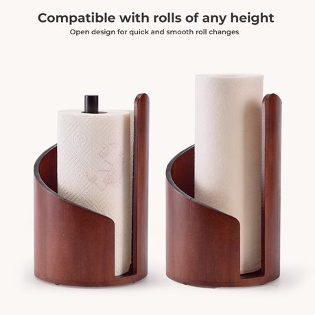 Freestanding Wooden Paper Towel Holder