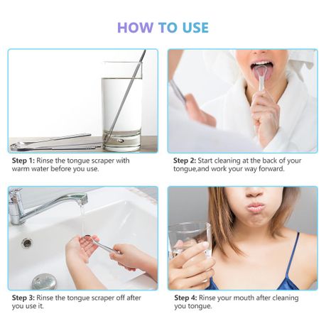 Stainless Steel Tongue Scraper Superior Oral Hygiene Set