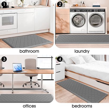 Waterproof Cushioned Kitchen Mat Floor Rug Set