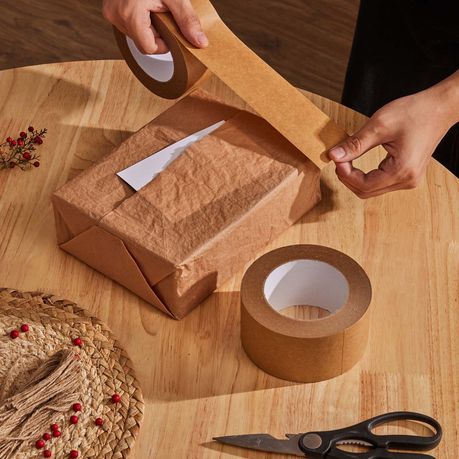 Chenshia 2 Pack Kraft Paper Packaging Tape