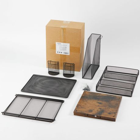 Metal Desk Counter Office Organiser Sliding Drawer Document Tray