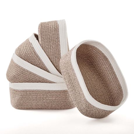 Chenshia 5-Piece Cotton Woven Storage Organiser Bins