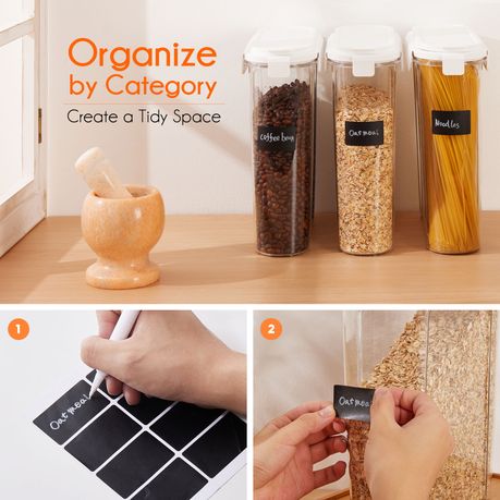 Chenshia Airtight 4L Cereal Storage Containers Pantry Organisers - 3 Piece Set